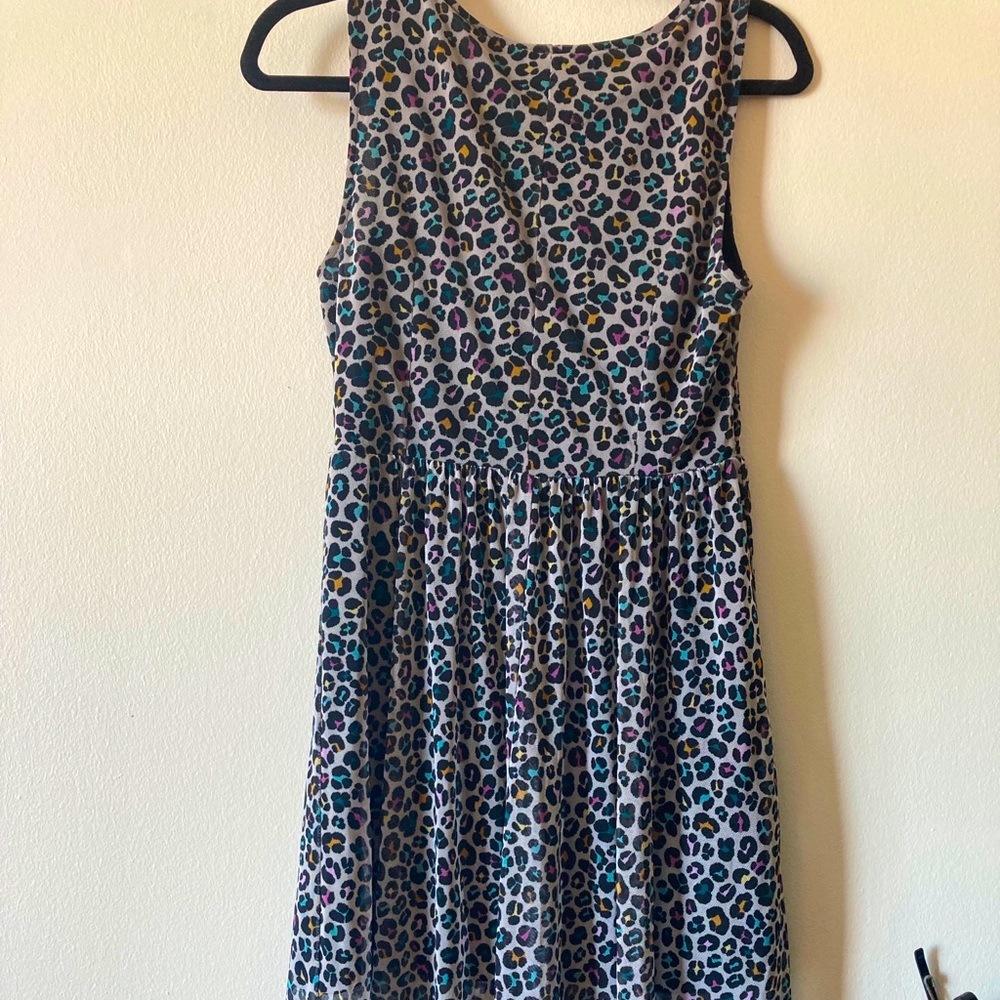 High-low leopard dress